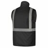 Pioneer Hi-Vis Heated Insulated Safety Vest, 100% Waterproof, Black, 3XL V1210270U-3XL